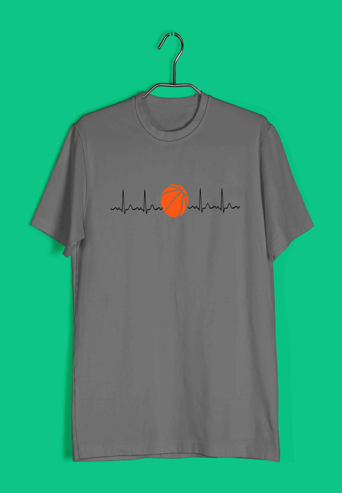 Basketball Pop Culture Minimal Tributes - BASKETBALL IS LIFE Sports Casual Graphic Printed T-Shirt for Men